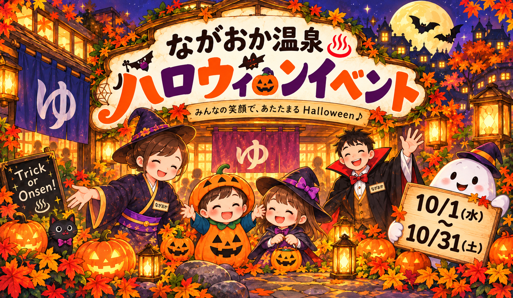 ながおか温泉ハロウィンイベント